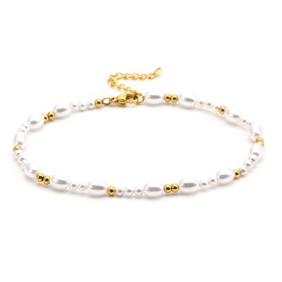 Chic Chaîne Cheville Heishi - Style Bohème pour l'Été