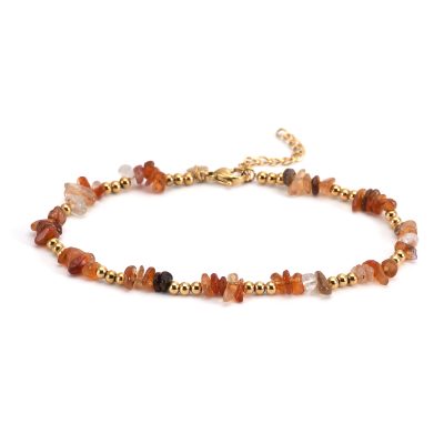 Éclat Bohème: Chaîne Heishi Agate Rouge pour l'Été