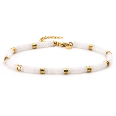 Heishi: Bijou Été, Chaîne Cheville Dorée, Style Bohème