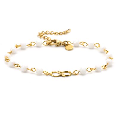 Bracelet Cheville Heishi Doré - Style Bohème pour Été