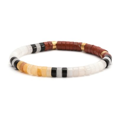 Bracelet Heishi en Jaspe - Style Bohème pour Été Coloré