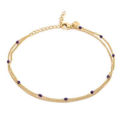 Éclat Bohème : Chaîne Heishi Mauve | Bijou Été Parfait