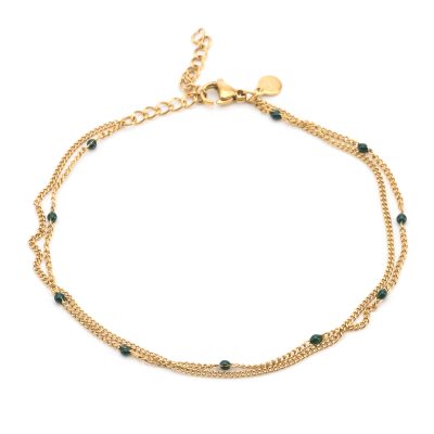 Double Chaîne de Cheville Heishi | Bijou Été Bohème