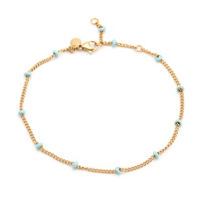 Chaîne de Cheville Heishi Turquoise - Style Bohème Été