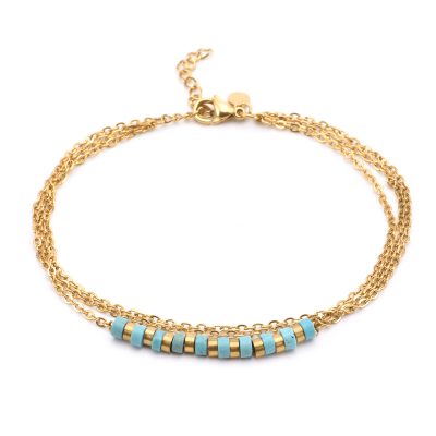 Élégante Chaîne Cheville Heishi - Style Bohème pour Été
